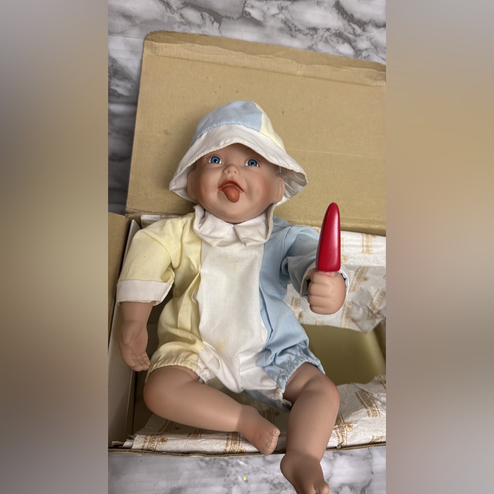 AUTHENTIC ASHTON DRAKE YUMMY PORCELAIN DOLL BABY BOY NEW IN BOX